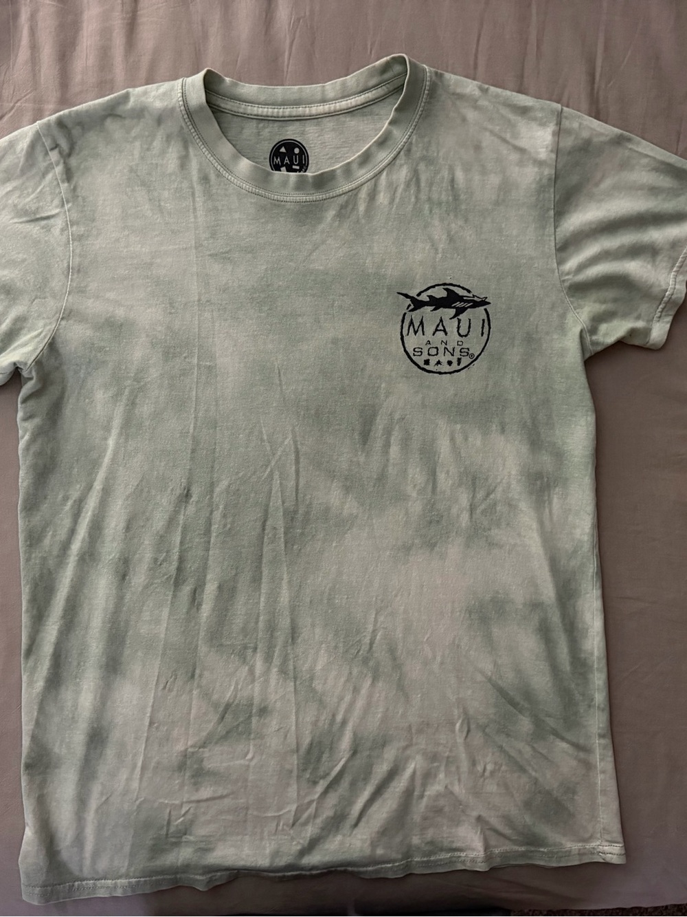 Maui and Sons Light Sage Green Logo Short Sleeve Tee